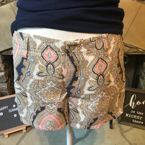 BCBGeneration Multicolored Paisley Print Shorts 6 - Picture 2 of 7